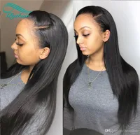 Bythair Silky Straight Lace Front Human Hair Wig Brazilian Virgin Hair Silk Top Full Lace Wig With Baby Hairs9737630