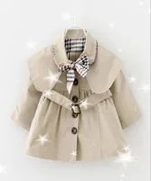 Spring Autumn Baby Girls CoatTops Kids Designer tag Lapel Windbreaker Jacket Outerwear Baby Girls Children Clothing Jackets6204505