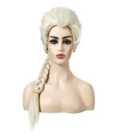 Leichte blonde fr0zen Cosplay -Perücke 70 cm lang geflochtene synthetische Pelucas -Simulation menschliches Haar Perücken Wig153 Perruques2345322