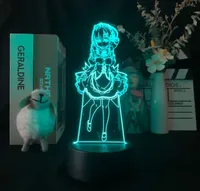Acrylic Night Light LED 3D Lamp with Crack Base Kids Room Atomsphere Nightlight USB Power Re Zero Starting Life In Another World