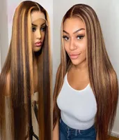 High Gloss Straight 13x4 Human Hair Lace Front Wig All Sizes 28quot 100 Brazilian Hair 1503723595