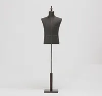 Mode m￤nnliche Schaufensterpuppe K￶rper halbe L￤nge Modellanzug Hosen Klammer Display -Bekleidungsgesch￤ft Holz Dase Einstellbare H￶he DIY XIAI7438812