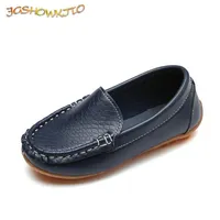 Athletic & Outdoor JGSHOWKITO Kids Shoes Candy Colors Unisex Boys Girls Soft Loafers Slip-on PU Leather For Children Size 21-38 Mo284F