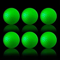 Golf Balls 6Pcs Luminous Night Golf Balls Long Lasting Bright Reusable Golf Ball No LED Inside Rechargeable by Sunlight Flashlight 221121