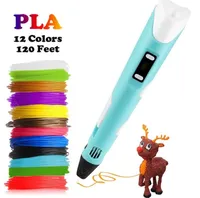 Dikale 3D Printing Pen DIY 3D Pen Pencil 3D Drawing Pen Stift PLA Filament For Kid Child Education Creative Toys Birthday Gifts Y28330285