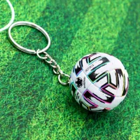 Keychains Lanyards Ball Anhänger dreidimensional farbenfrohe monumentale realistische helle Farbschlüsselfußball-Schlüsselbund für das tägliche Leben 221119