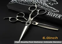 60QUOT Silver giapponese per capelli giapponese Giappone 440c Scissori a basso costo di assottigliamento di taglio a taglio per capelli taglio di capelli 1012333929