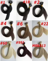 50g 1set 50Strands Pro Bested Flat Tip Extensions Hair 18 20 22 24inch Extensions brésiliennes de cheveux humains indiens 9685362