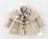 Spring Autumn Baby Girls CoatTops Kids Designer tag Lapel Windbreaker Jacket Outerwear Baby Girls Children Clothing Jackets1929028