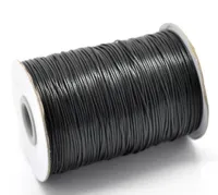 JLB 1 Roll 180m 1mm Whole Fashion Black Waxed cotton Cords fit braceletnecklace DIY Materials Accessories 2896838