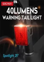 GACIRON 40 Lumens Waterproof Smart Warning Tail light Reflex LED Spotlight Lamp Bike Accessories clip on Hats Clothes for Hiking 22747896