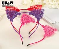 MLJY Sexy Lace headwear Cat Ears Headband For Women Girls Hairband Multicolor Hair Hoop Hair Accessories 20pcslot5868110
