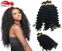 Hannah Deep Curly Virign Mongolian Buman Hair for Wording 100 Human Hair Braiding Briding Bulk No Weft 3Bundles 150gram3619137