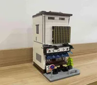 Modelo japonês de lojas de pão no vapor da cidade de rua japonesa com luz 1108pcs blocos de construção arquitetura de tijolos Toy Kids Presente C3806943