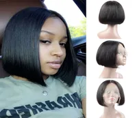 ishow t swiss lace front wigs short bob frontal wig 814inch Straight Human Hair Wigs Brazilian Virgin for All Ages Natural 7029070