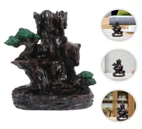 Set Resin Backflow Waterfall Incense Burner Holder With Cone Fragrance Lamps2637983