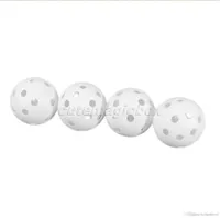 Whole White 100PcsPack Plastic Whiffle Airflow Hollow Golf Balls Practice Golf Balls Training Sports Golf Accessories Aids T3268897