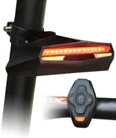 Велосипедный велосипедный велосипед задний светодиодный хвостовой свет беспроводной USB -дистанционный контроль сигналов сигналы лазерные велосипедные велосипедные велосипеды