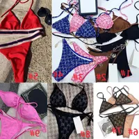 Designer D Frauen sexy Bikini Badeanzüge Set Multicolors Sommerzeit Strandbadeanzüge Ladies Swimwear270b