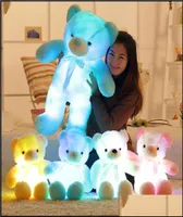 Stuffed Plush Animals Toys Gifts 30Cm Luminous Glowing Teddy Bear Rag Doll Led Light Kids Adt Christmas Party Favor Sea Aaa879 D9835220