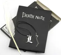 Bloc-notes Anime Death Note Note livret Set Leather Journal and Collier Feather Pen Animation Art Writing NotepadnotePads2252944