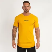 Camisetas para hombres Camicia da Uomo Casual Streetwear Estiva Jogger Palesto di Cotone Moda Abbigliamento Sportivo Camiseta Una Corte de Maniche