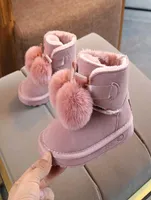 Inverno crianças botas de neve meninas crianças tornozelo bota de bota de moda de moda bola de cabelo quente chaussure boys footwear 2018 139386625