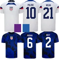 2022 2023 PULISIC MCKENNIE Soccer Jersey ERTZ ALTIDORE PR MORGAN LLOYD 22 23 America Football Shirt United States Camisetas USMNT LLETGET MEN and Kids Uniform