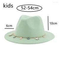 Berets Kids Fedoras Girls Boys Hats For Women 52cm 54cm Solid Casual Child Baby Hat Autumn Winter Khaki Black Chapeau Femme Casquette