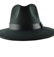Intericas lungo il cappello invernale Vintage Jazz Cap Stage Visor uomini britannici Sombreros Para Hombres Black Fedora Cappelli per Mens1416472