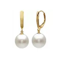 Un paio di accessori oro perla bianchi da 9-10 mm di perla in mare a sud