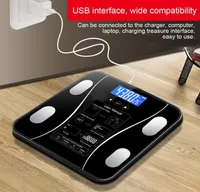1pc Smart Body Fett Skala Floor Floor Foodific Smart Electronic LED Digitales Gewicht Messung Gleichgewicht Bluetooth App Android oder iOS T2005