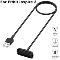 100CM 30CM Charger Cable For Fitbit inspire 3 Replacement USB Charging Cable Cord Adapter Clip Dock Accessories For Fitbit Smartwatch Replacement