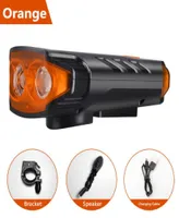 Luzes de bicicleta Ciclismo Smart Solar Horn Front Light USB Recarregável LED LED LED à prova d'água Acessórios da lâmpada de farol2790417