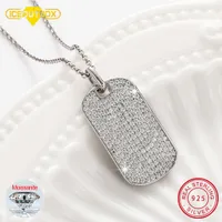 Collane a ciondolo Streamline etichetta con diamanti pavimentati reali 925 sterling in argento per uomini accessori per gioielli raffinati 221119
