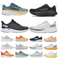 Mens Hoka One One Clifton 8 Running Shoes Bondi 8 Carbon X2 Mountain Spring Triple White Song Blue Real Teal Pink Together Sneakers Sports Women Walking Trainer