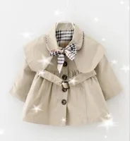 Spring Autumn Baby Girls CoatTops Kids Designer tag Lapel Windbreaker Jacket Outerwear Baby Girls Children Clothing Jackets3438356