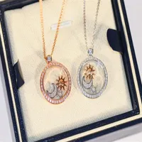 Fashion- Moon Happy Diamond Series Women Pendant Necklace Luxury Jewelry For Women Birthday New Year Gift298y