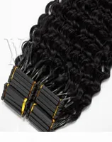 Afro Kinky Curly Straight Water Deep Yaki 4A 4B 4C Cuticle allineato Remy Virgin 6D Preded Brasilian Indian Human Hair Extension7435357