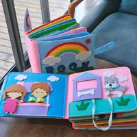 Babystoffen boeken kunstspeelgoed peuter basisleven vaardigheden vroege leeronderwijs montessori speelgoed voor meisjesjongen training cognitive239o