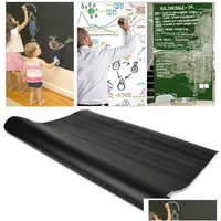 Wall Stickers Chalk Board Blackboard Stickers Removable D Decor Mural Decals Art Chalkboard Wall Sticker For Kids Rooms Drop Deliver Dhtkm