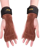 Wrist Support 1pcs Hand Grip Cowhide Crossfit Gym Fitness Guard Palm Protectors Guards Pad Strap Pull Up Cycling Weight Lifting Gl3990700
