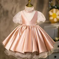Robes de fille ljw b￩b￩ pour b￩b￩ fille en dentelle robe princesse 1￨re ann￩e bapt￪me f￪te n￩e v￪tements 6-5t wear1975