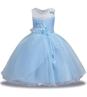 Flower Girls Robes for Wedding Party 314 ans Adolescents Girls Mesh Pageant Princess Night Dress Children Party Vestidos7248182