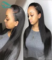 Bythair Silky Straight Lace Front Human Hair Wig Brazilian Virgin Hair Silk Top Full Lace Wig With Baby Hairs1913880