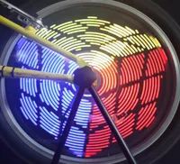 128 RGB LED Waterproof Anti Spoke Bicycle Light Color Changingプログラム可能な自転車の車輪ライトアクセサリー8438423