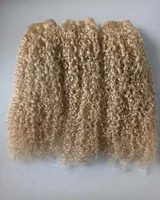 Vierge humaine br￩silienne Remy coiffure coiff￩e Coiffure Blonde Couleur blonde non transform￩e Soft Double Drawnhair Extensions 100gbundle produ5912503