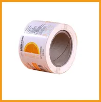 Personalized roll package cans label sticker custom vinyl adhesive sticker white paper adhesie label9570403