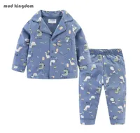 Mudkingdom Boys Girls Pajamas Set Callared Long Sleeve Cute Cartoon Autumn Toddler Pajama Kids Sleepwear Print Children Clothes 218223990
