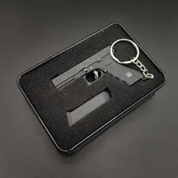Gun Toys Hot Portable Toy Gun Model Keychain Alloy Empire Glock G17 Pistool Shape Weapon Mini Metal Shell Ejection Free Assembly met Box T221105